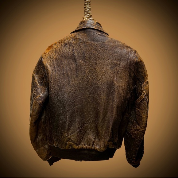 American Vintage Distressed Bomber Jacket. - Picture 2 of 15